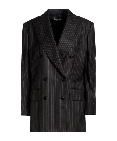 Dolce & Gabbana Double-breasted Blazer In Black