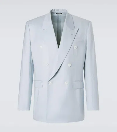 Dolce & Gabbana Double-breasted Blazer In Blue