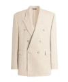 Dolce & Gabbana Man Blazer Camel Size 40 Polyester, Wool, Elastane In Brown