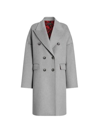 Dolce & Gabbana Double-breasted Cashmere Coat In Animal Print