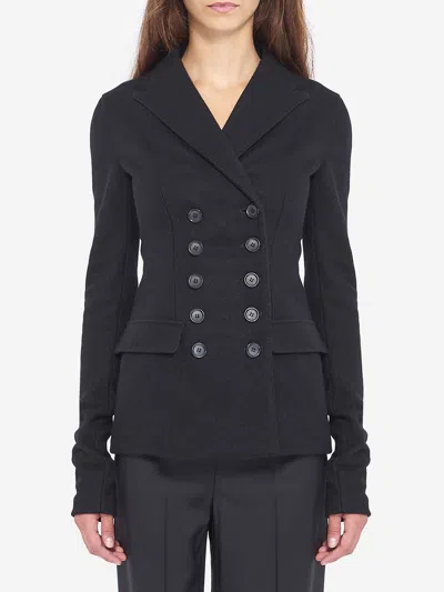 Dolce & Gabbana Doublebreasted Jacket In Wool Cloth In Blue