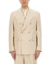 Dolce & Gabbana Man Blazer Camel Size 40 Polyester, Wool, Elastane In Neutral