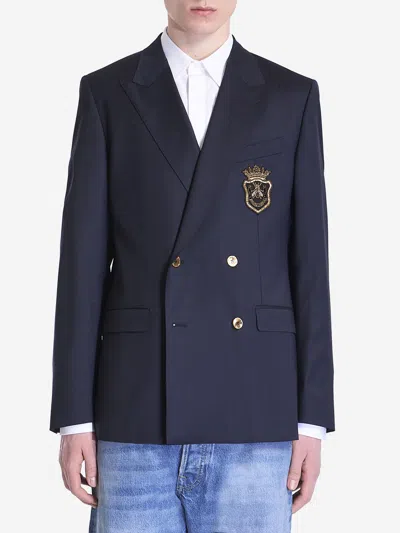 DOLCE & GABBANA DOUBLEBREASTED JACKET WITH PATCH
