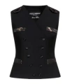 Dolce & Gabbana Doublebreasted Sleeveless Jacket In Black