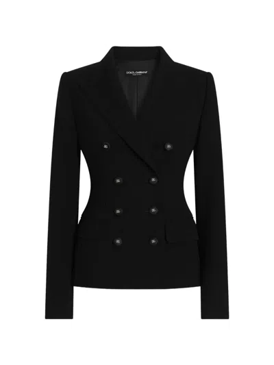 Dolce & Gabbana Long-sleeved Suit Jacket In Black