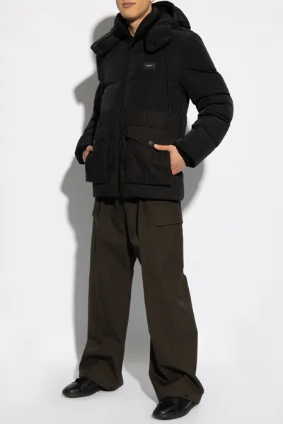 Dolce & Gabbana Down Jacket In Black