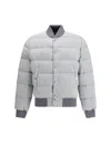 Dolce & Gabbana Reversible Flannel Outerwear Bomber Jackets Grey In Gray
