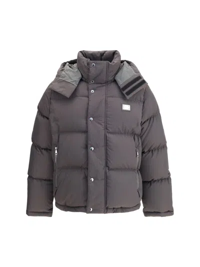 Dolce & Gabbana Men Padded Down Jacket In Gray