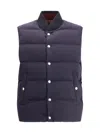 Dolce & Gabbana Midnight Blue Cotton Blend Reversible Down Jacket In Multi
