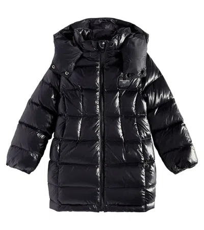 Dolce & Gabbana Kids' Down-paneled Coat In Black