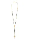 Dolce & Gabbana Rosary Necklace With Natural Stones In Gold