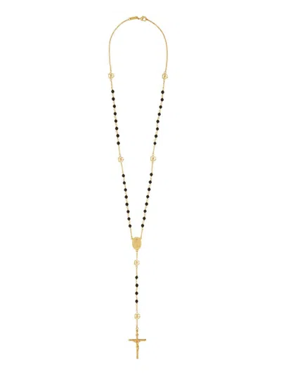 DOLCE & GABBANA DOLCE & GABBANA ROSARY NECKLACE WITH NATURAL STONES