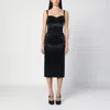 Dolce & Gabbana Jersey Midi Dress With Corset-style Bra Top In Black
