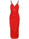 Dolce & Gabbana Draped Layered Tulle Midi Dress