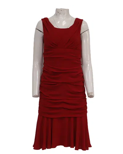 Pre-owned Dolce & Gabbana Draped Midi Dress