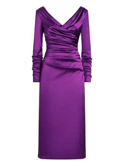 Dolce & Gabbana Drapiertes Midikleid In Purple