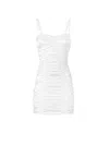 Dolce & Gabbana Draped Satin Mini Dress In White