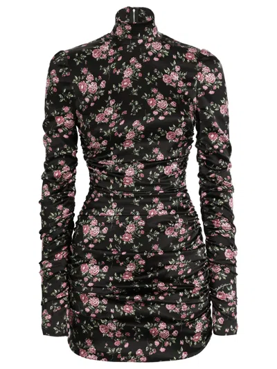 DOLCE & GABBANA DRAPED SILK DRESS