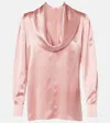 Dolce & Gabbana Blush Pink Silk Blouse With A Soft Neckline In Pink
