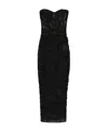 Dolce & Gabbana Tulle Calf-length Corset Dress With Draping In Black