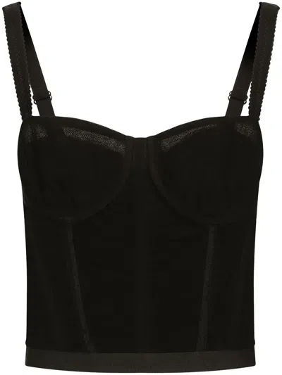 Dolce & Gabbana Black Nylon A-line Sleeveless Mini Dress