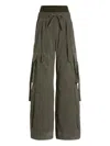 Dolce & Gabbana Green Cargo Pants With Elasticated Double Waist In Cotton Blend Woman