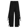 Dolce & Gabbana Women Black Cargo Pants With Elastic Waist With Faded Effect In Cotton Blend Woman In Black