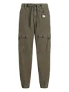 Dolce & Gabbana Drawstring Cargo Pants In Brown