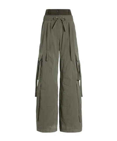 Dolce & Gabbana Drawstring Cargo Pants In Green