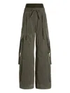 Dolce & Gabbana Cargo Trousers With Drawstring And Pockets In Green