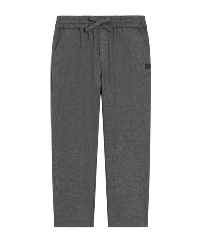 Dolce & Gabbana Drawstring Casual Pants In Gray