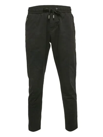 Pre-owned Dolce & Gabbana Drawstring Cotton Trousers In Black