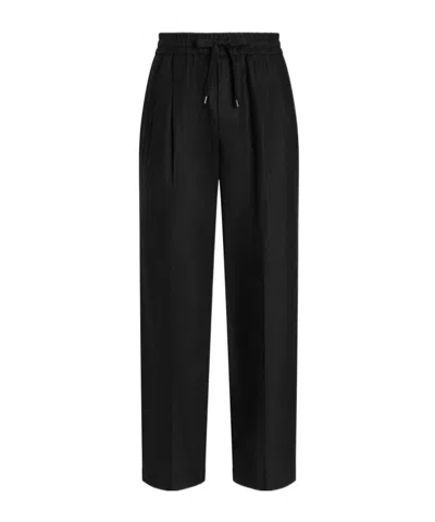 Dolce & Gabbana Drawstring Elastic Waist Casual Pants In Black