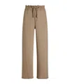 Dolce & Gabbana Drawstring Frayed-edge Track Pants In Brown