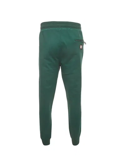 Pre-owned Dolce & Gabbana Drawstring Jersey Track Pants In Green