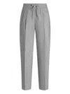 Dolce & Gabbana Drawstring Pleated Trousers In Gray