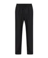 Dolce & Gabbana Drawstring Straight-leg Trousers In Black