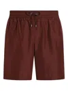 Dolce & Gabbana Drawstring Swim Shorts In Red