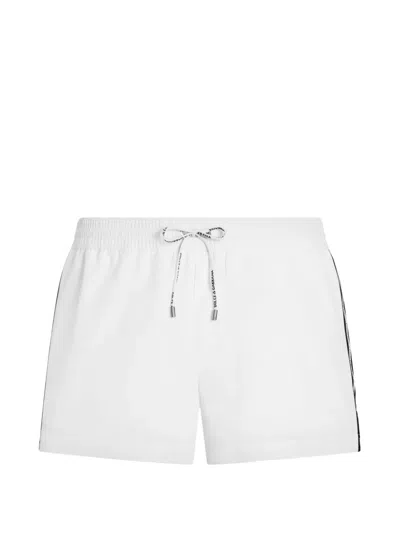 Dolce & Gabbana Drawstring Swim Trunks In White