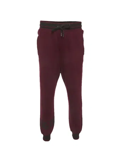 Pre-owned Dolce & Gabbana Drawstring Tapered Joggers In Red
