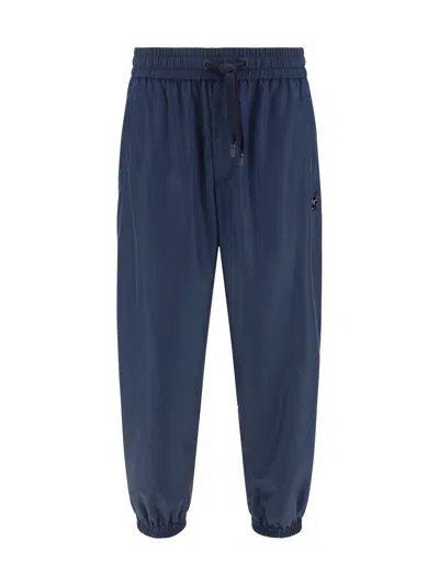 Dolce & Gabbana Drawstring Track Trousers In Blu