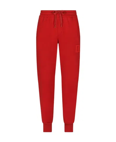 Dolce & Gabbana Drawstring Track Trousers In Red