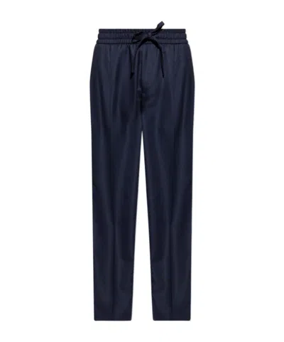 Dolce & Gabbana Drawstring Track Trousers In Blue