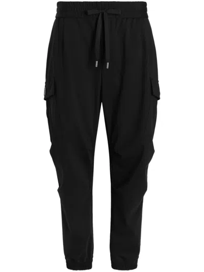 Dolce & Gabbana Drawstring-waist Cargo Pants In Black