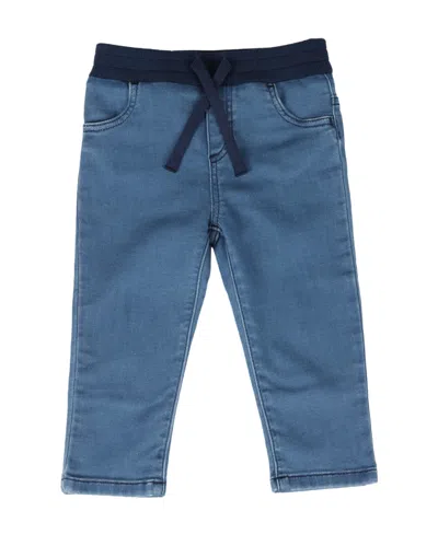 Dolce & Gabbana Drawstring-waist Cotton-blend Jeans In Blue
