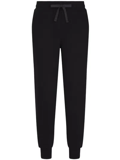 Dolce & Gabbana Drawstring-waist Cotton-blend Track Pants In ブルー