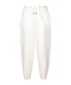 Dolce & Gabbana Drawstring-waist Cotton Track Pants In White