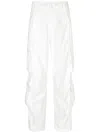 Dolce & Gabbana Drawstring-waist Poplin Cargo Pants In White
