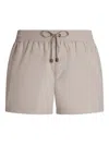 Dolce & Gabbana Drawstring-waist Swim Shorts In Neutral