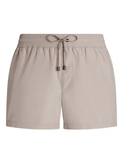 Dolce & Gabbana Drawstring-waist Swim Shorts In Neutral